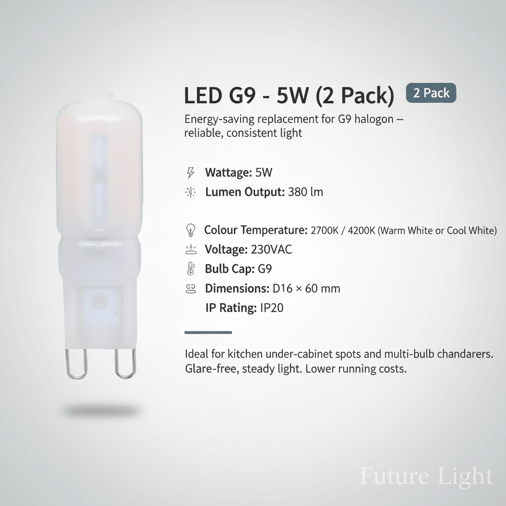 LED G9 - 5W (2 Pack)