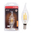 Warm White LED Clear Filament Flame Candle