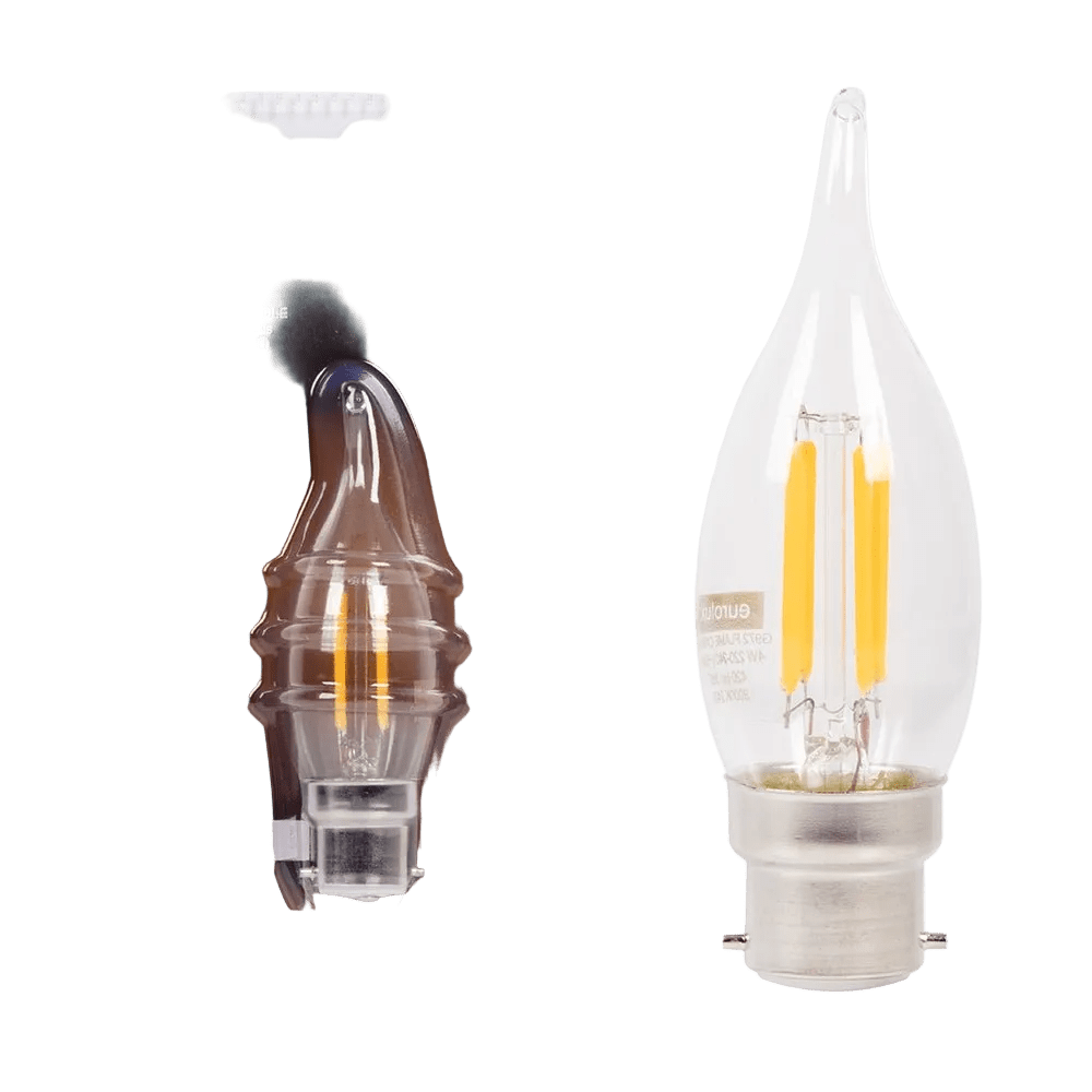 4W Dimmable White Candle Filament LED Bulb – B22, 3000K Warm White