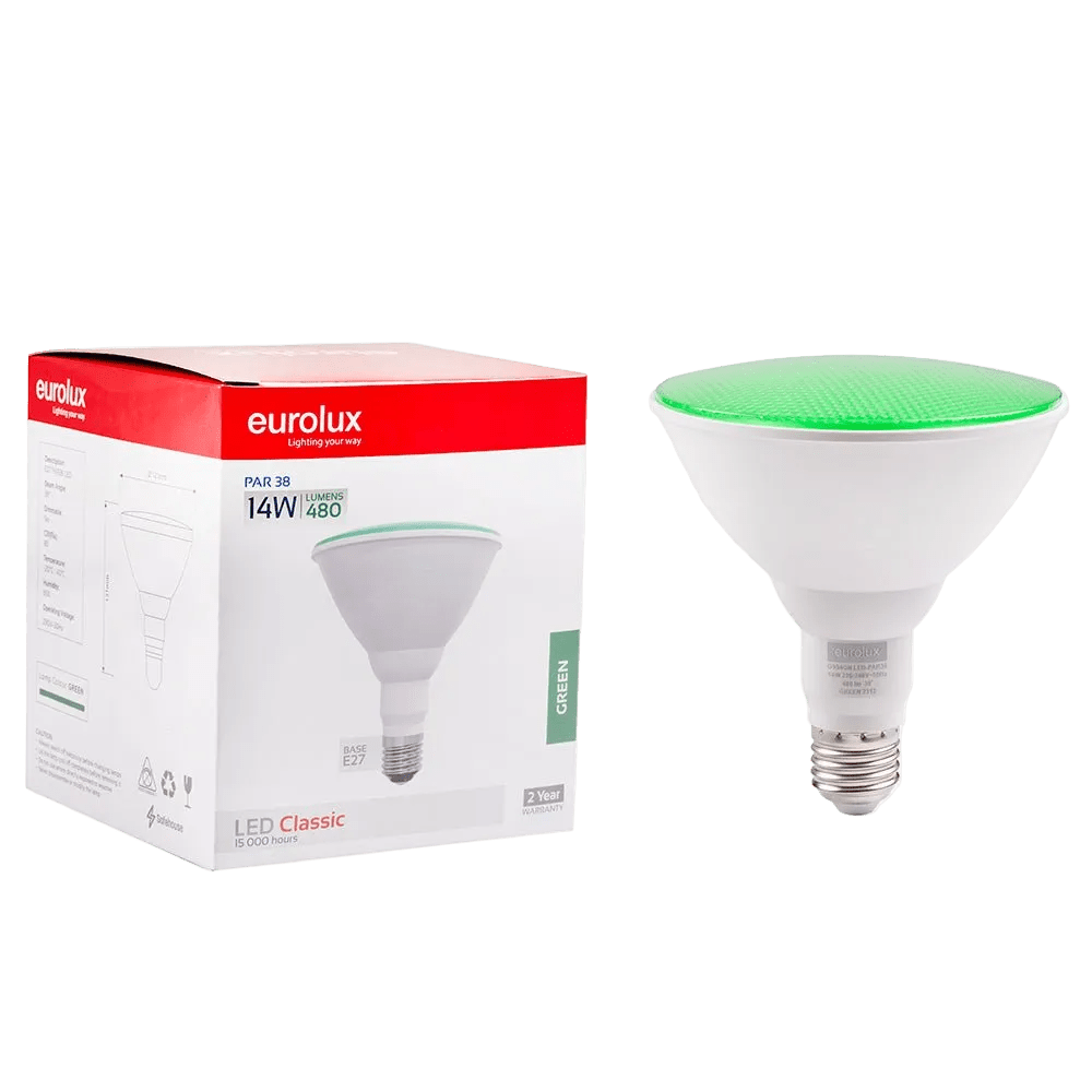 14W PAR38 LED Bulb - Green