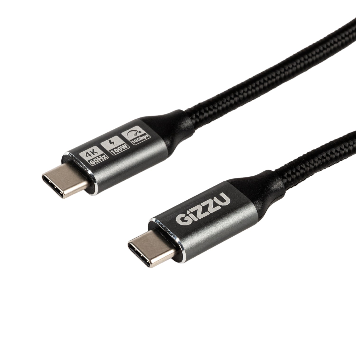 GIZZU 100W 10Gbps Type-C 1m cable in black