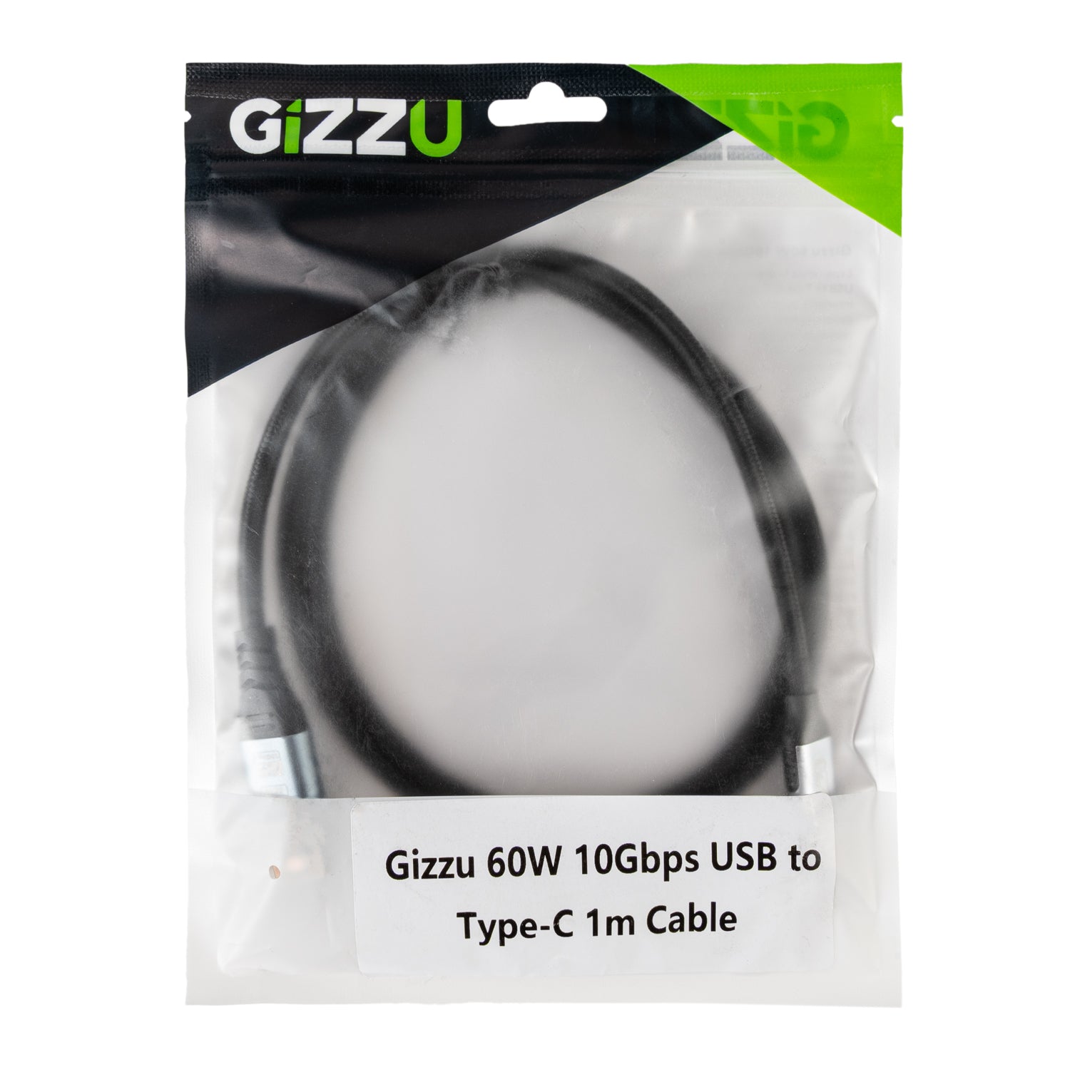 GIZZU 60W 10Gbps USB to Type-C 2m Cable - product image
