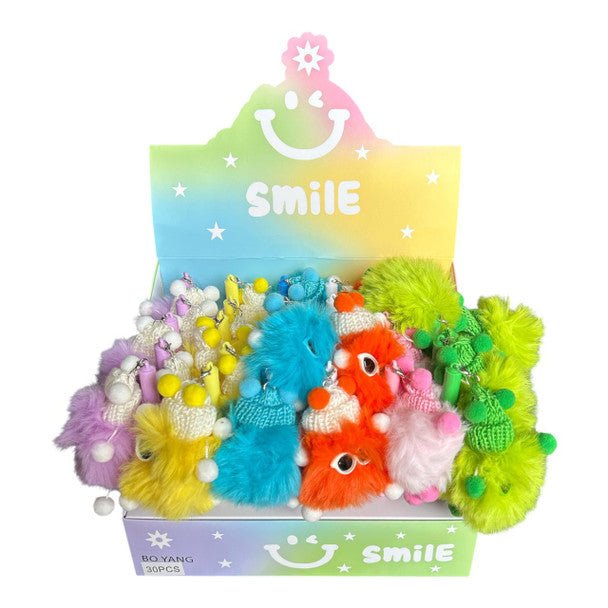 Big Eye Monster Pompoms Gel Pens - Set of 30