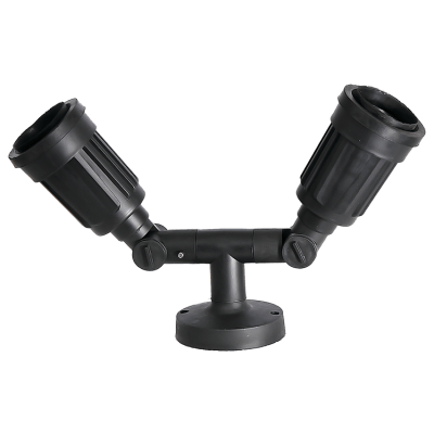 Black Polypropylene Garden Spotlight - Double