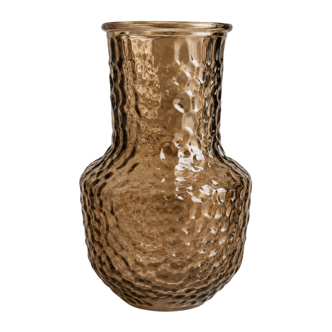 Smoky Brown Textured Glass Vase product image