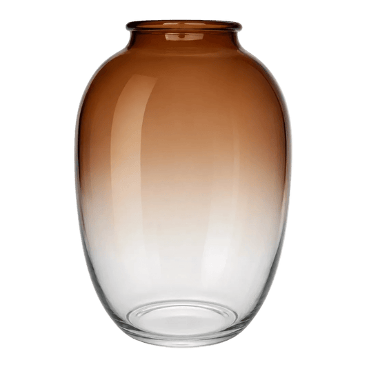 Glass Vase – Amber Ombre Oval