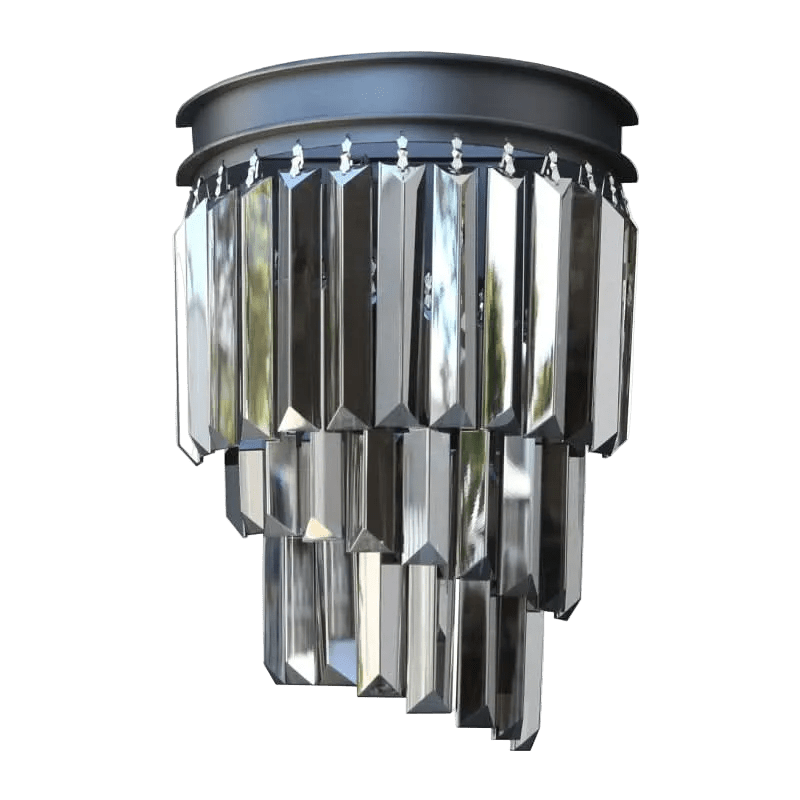 Greta Black Crystal Wall Light