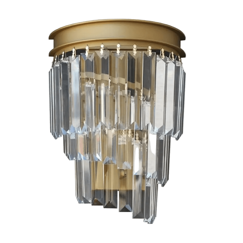 Greta Satin Gold Crystal Wall Light
