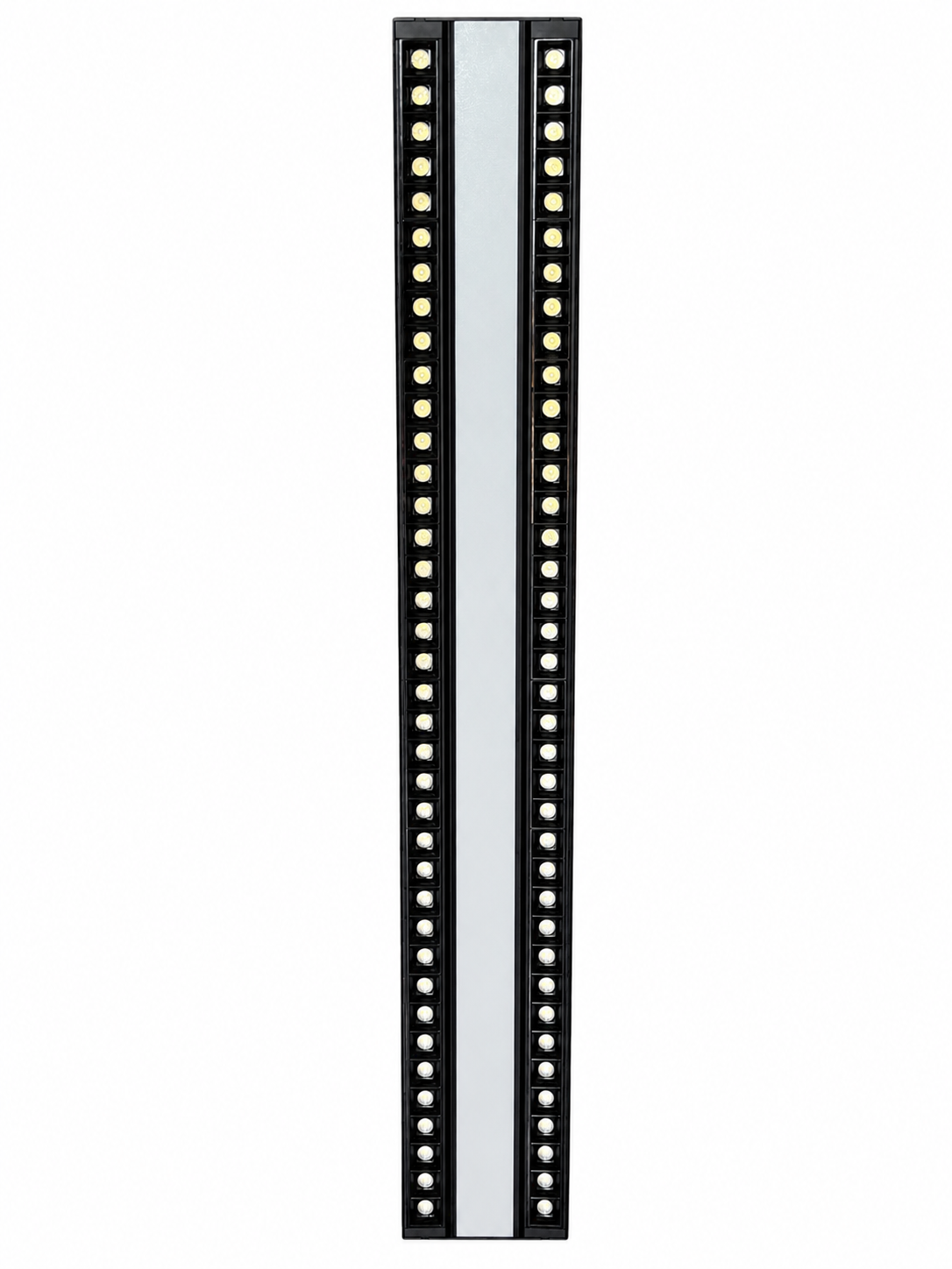 Front view of the black Gyro dual optic linear fitting.