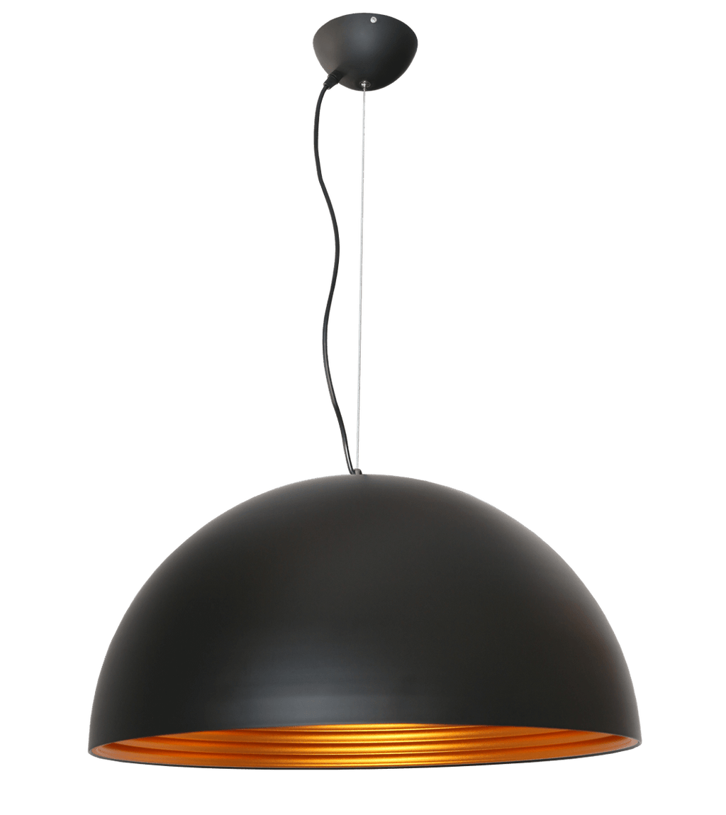 Black Metal Dome Pendant