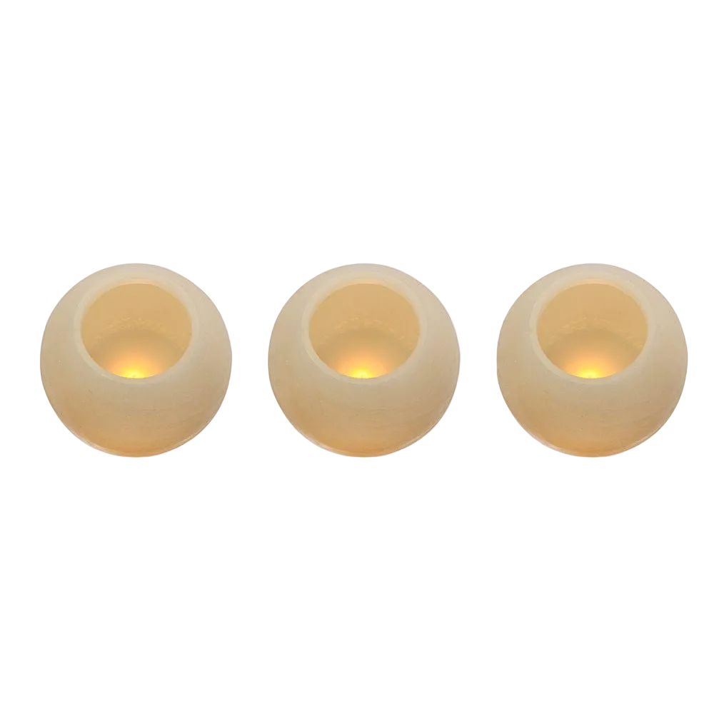 Party Lights - 3pc Round LED Candles