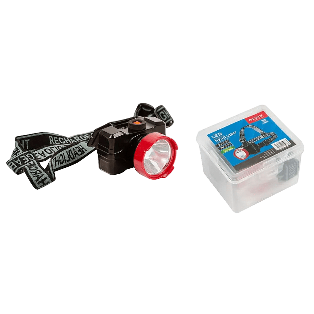 Black LED Head Lamp USB Rechargeable