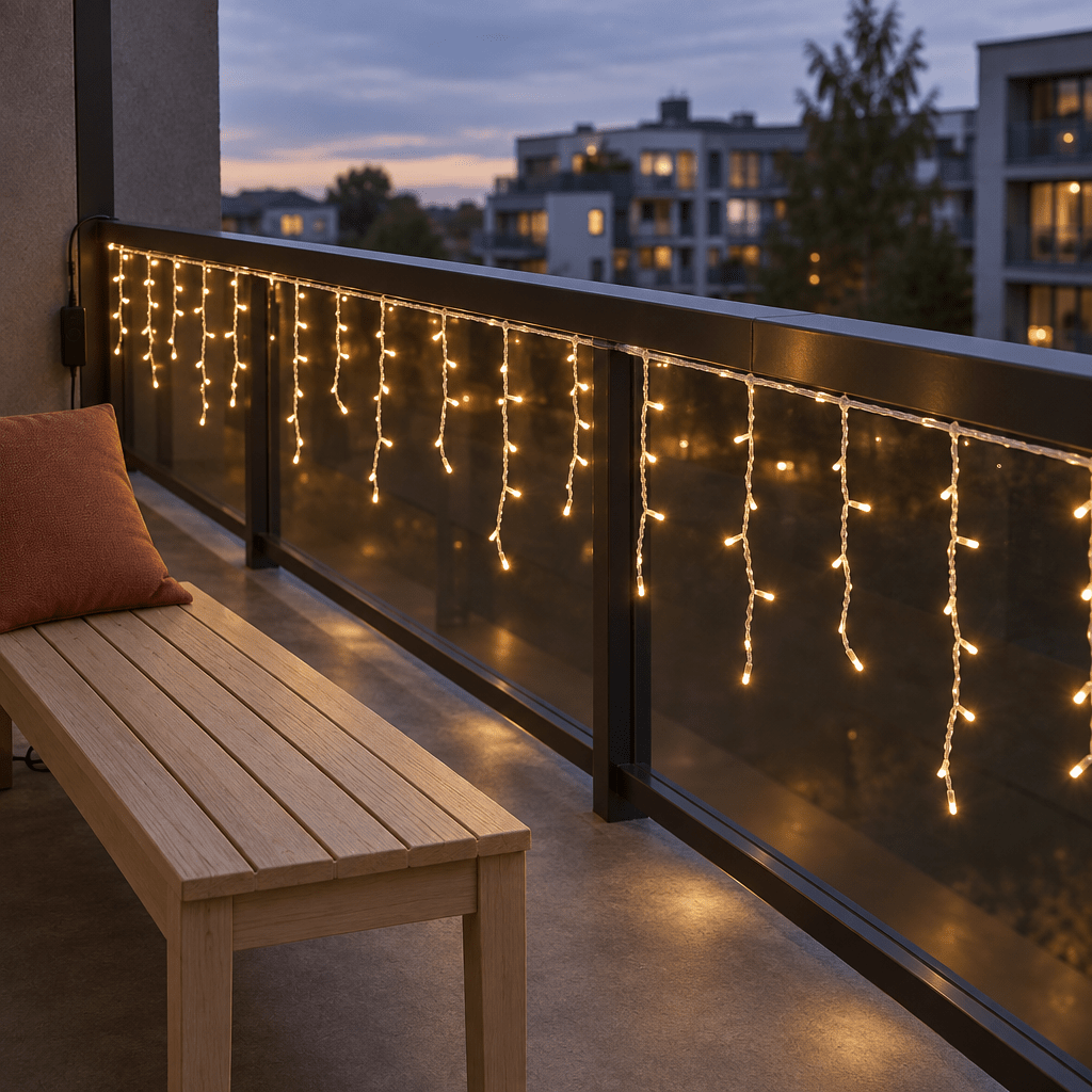 Twinkly Icicle Lights - Warm White 2 Meter
