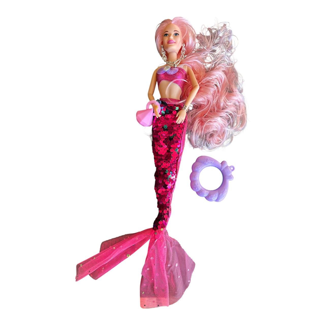 Pink Mermaid Fantasy Doll