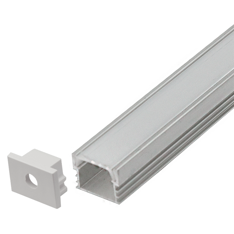 Silver Surface Aluminium Profile with PC Cover - 3m