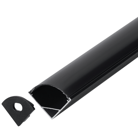 Complete Black Corner LED Profile - 3M