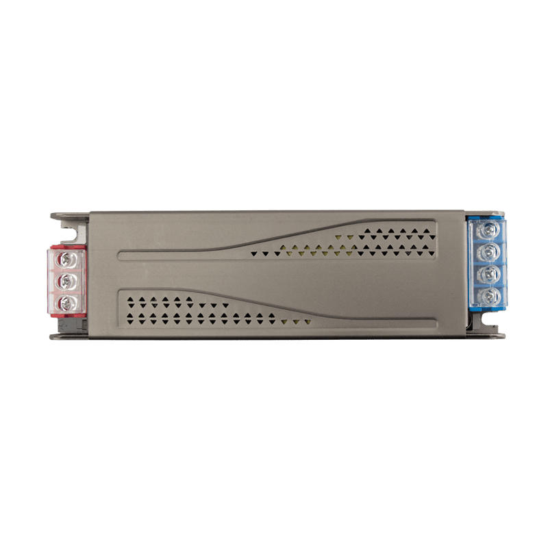 LED Power Supply - 24Vdc 150W with durable metal casing and connection terminals.