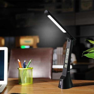 Black Rechargeable Desk Lamp - Alarm, Date & Time Display - Future Light - LED Lights South Africa