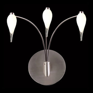 G4 Bi-Pin Small 3 Drop Glass Wall Light