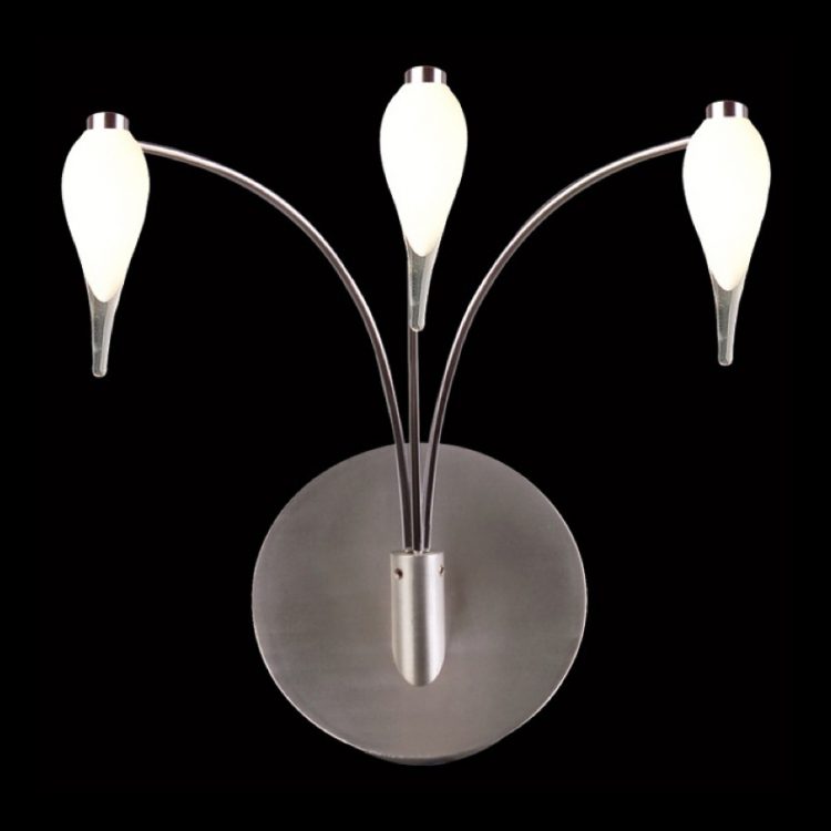 G4 Bi-Pin Small 3 Drop Glass Wall Light