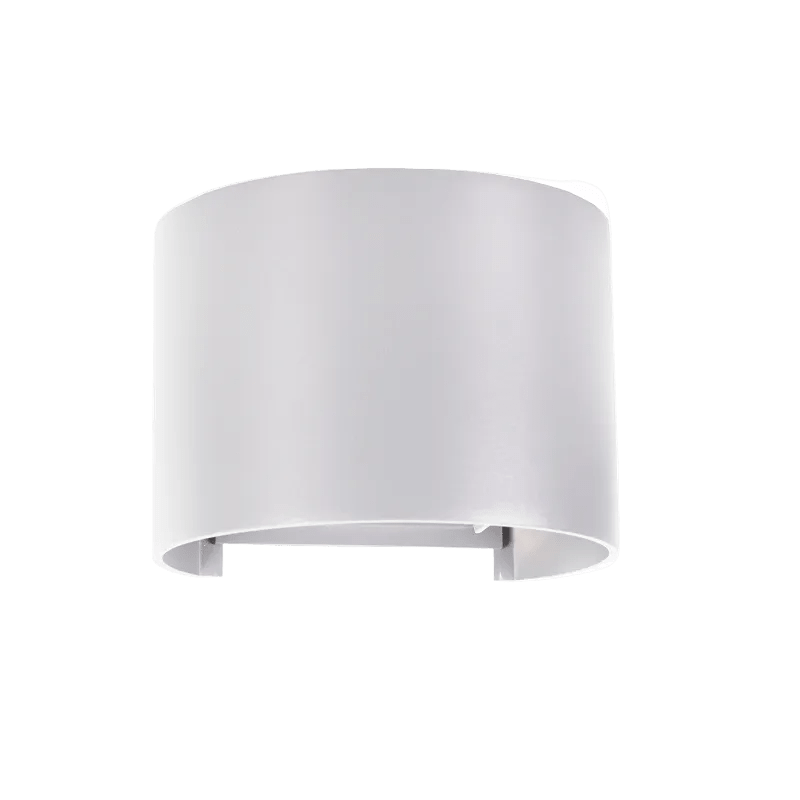 6W Adjustable Beam Outdoor LED Wall Light - Round - Black