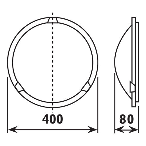Large Chrome Ceiling Light - Alabaster Glass