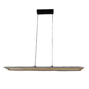 Modern pendant light fixture on a black background