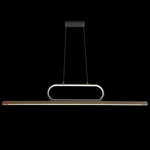 Modern pendant light fixture on a black background