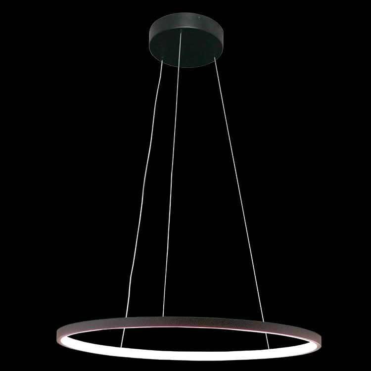 Black LED Ring Pendant Light