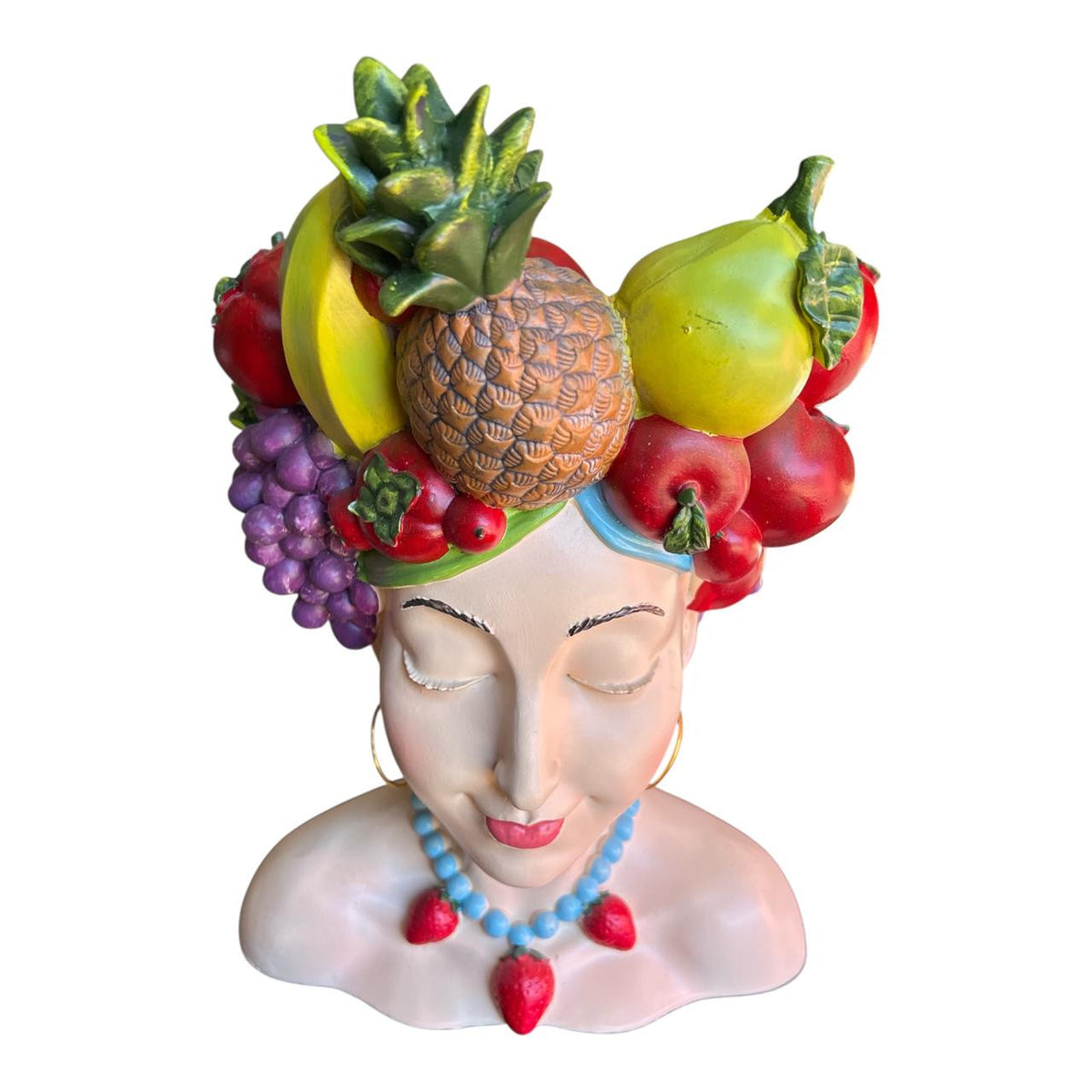 Polyresin Female Bust - Fruit Basket product image