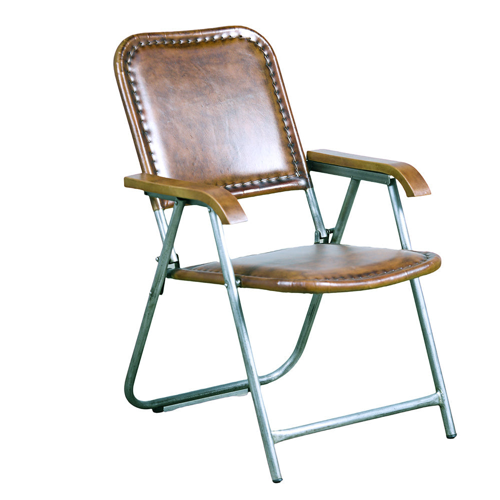 IronHide Origami Folding Leather Chair