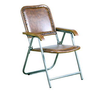 IronHide Origami Folding Leather Chair
