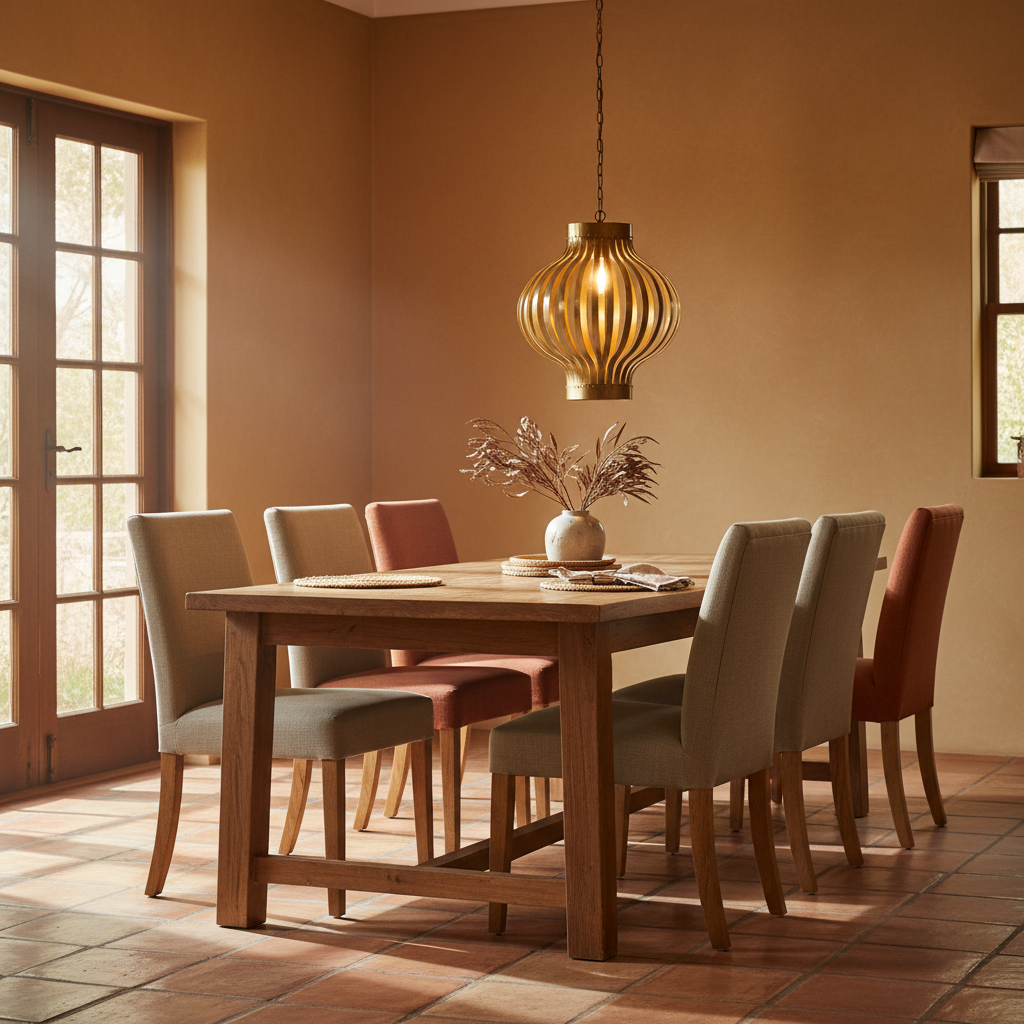 Golden Aura Steel Pendant Light