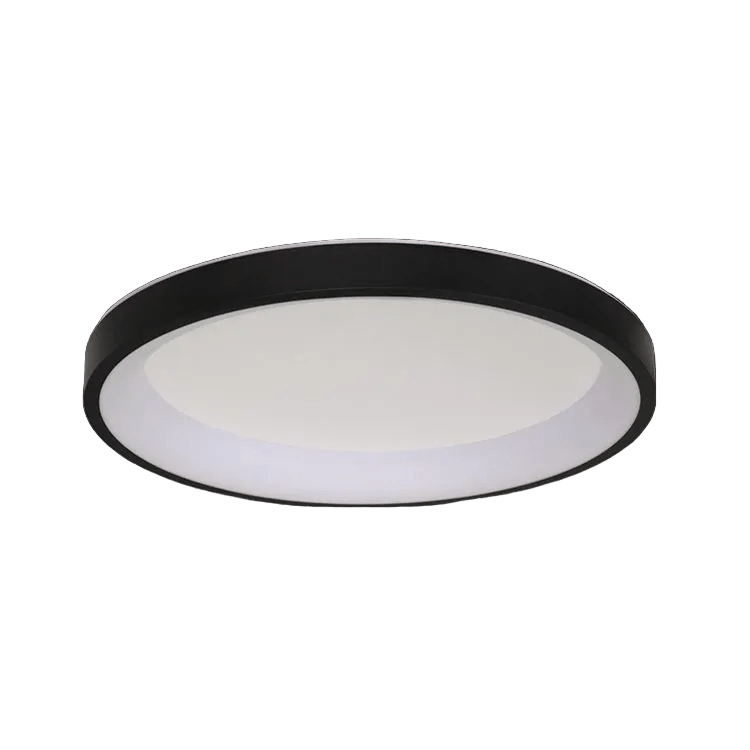 Avery Round Framed Dimmable Warm White Ceiling Light - Black, 36 Watt