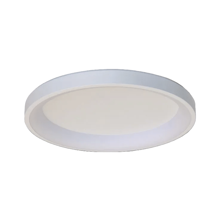 Avery Round Framed Dimmable Warm White Ceiling Light - White, 36 Watt