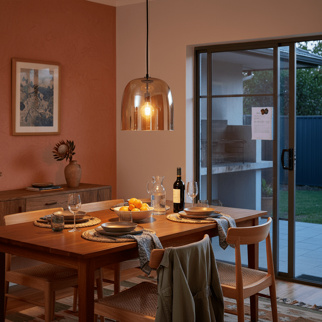 Darnall Dome Pendant Amber