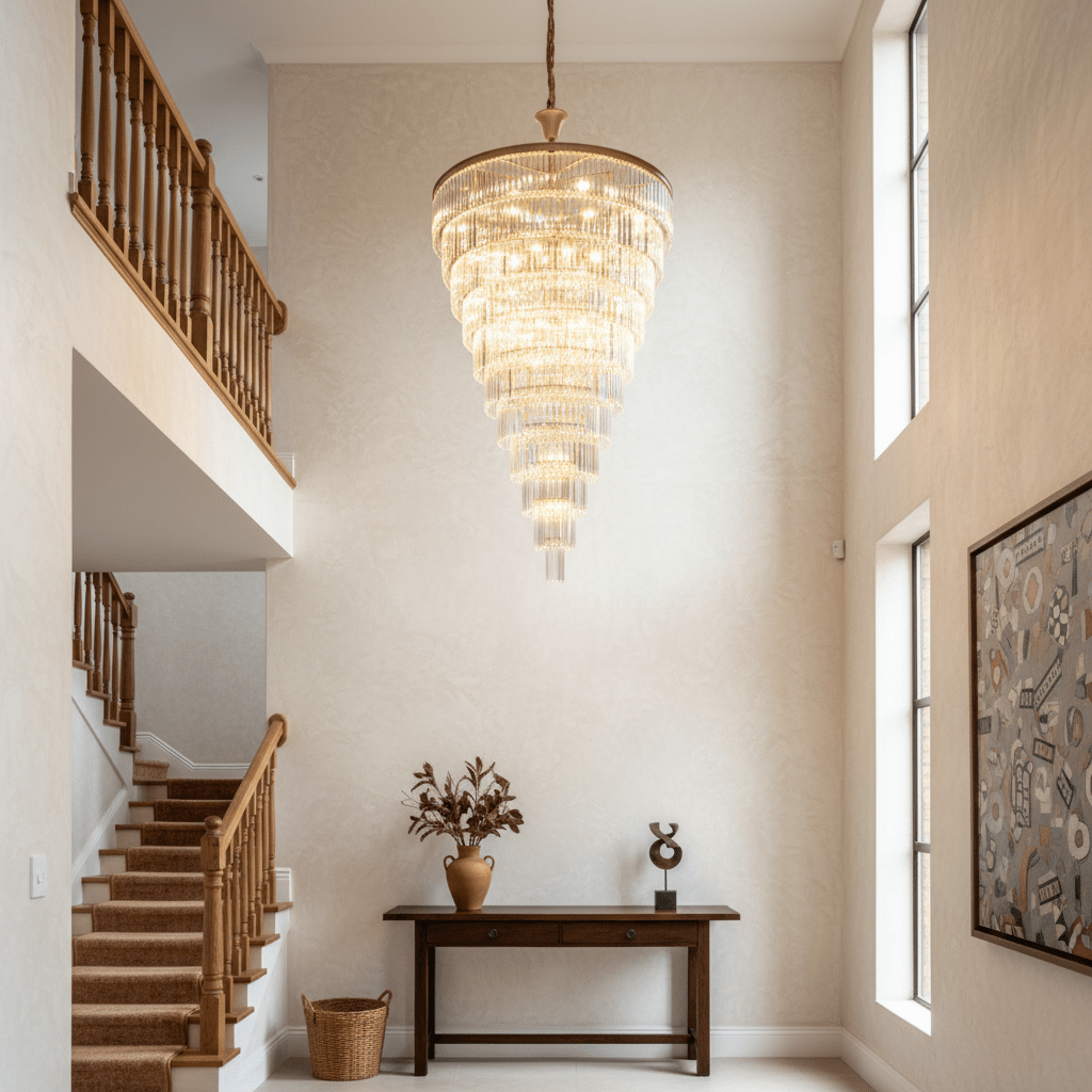 June Gold 12 Tier Gold & Crystal Chandelier