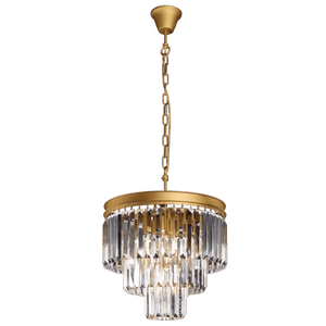 Sand Gold 3 Tier Crystal Chandelier