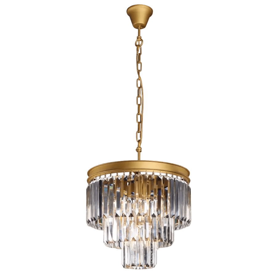 Sand Gold 3 Tier Crystal Chandelier
