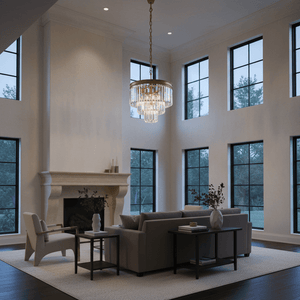 Sand Gold 3 Tier Crystal Chandelier - additional product image