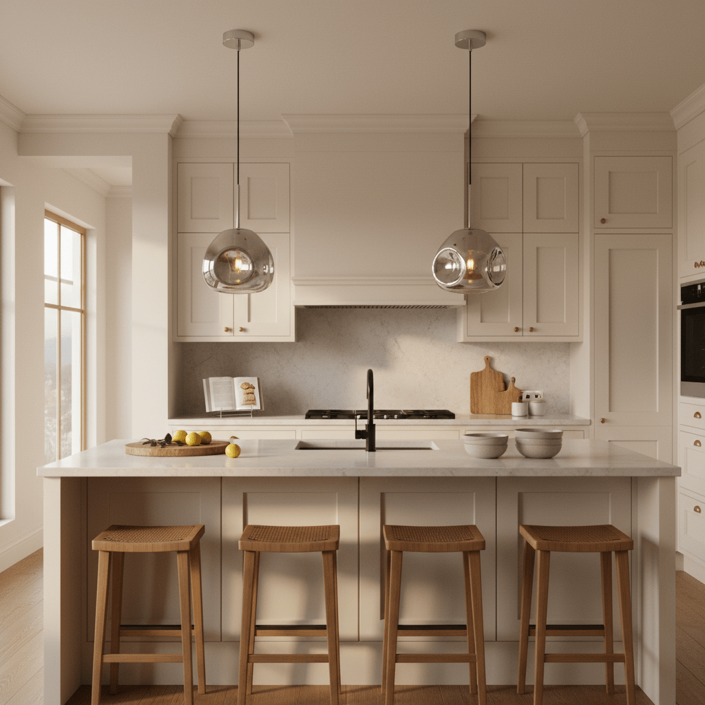 Murphy Smokey Chrome Round Pendant Light