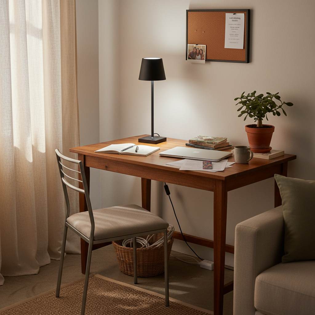 Black Rechargeable Table Lamp