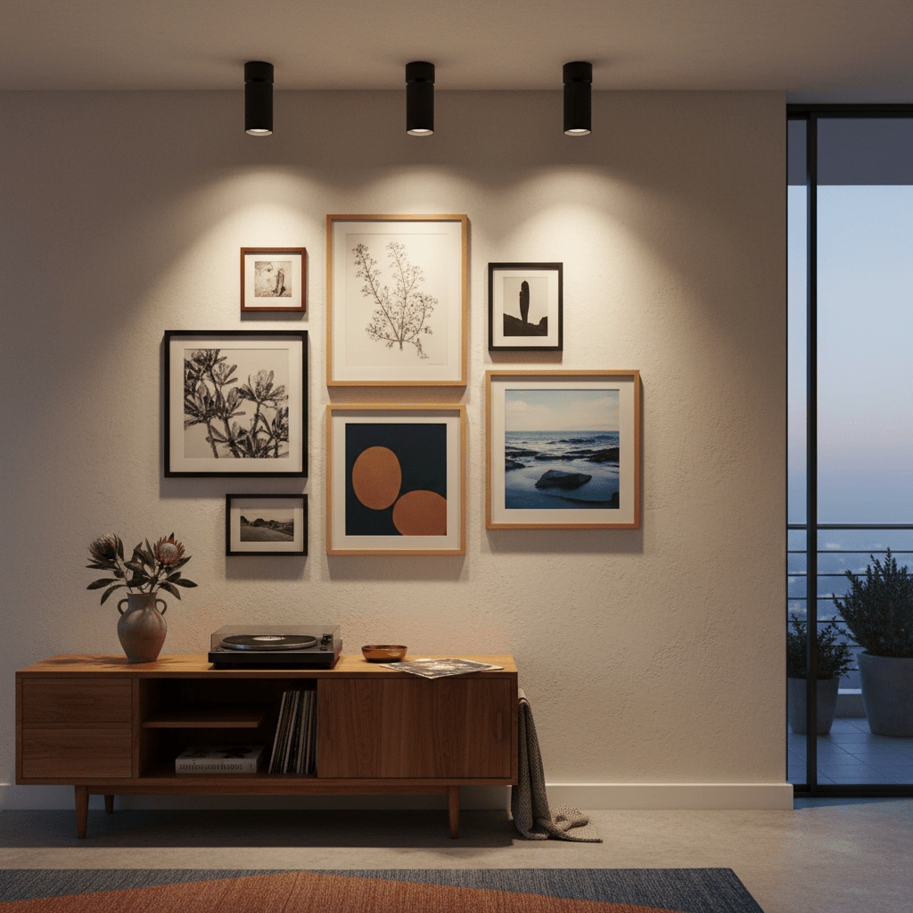 Kaapstad Black Adjustable Surface Mounted Spotlight