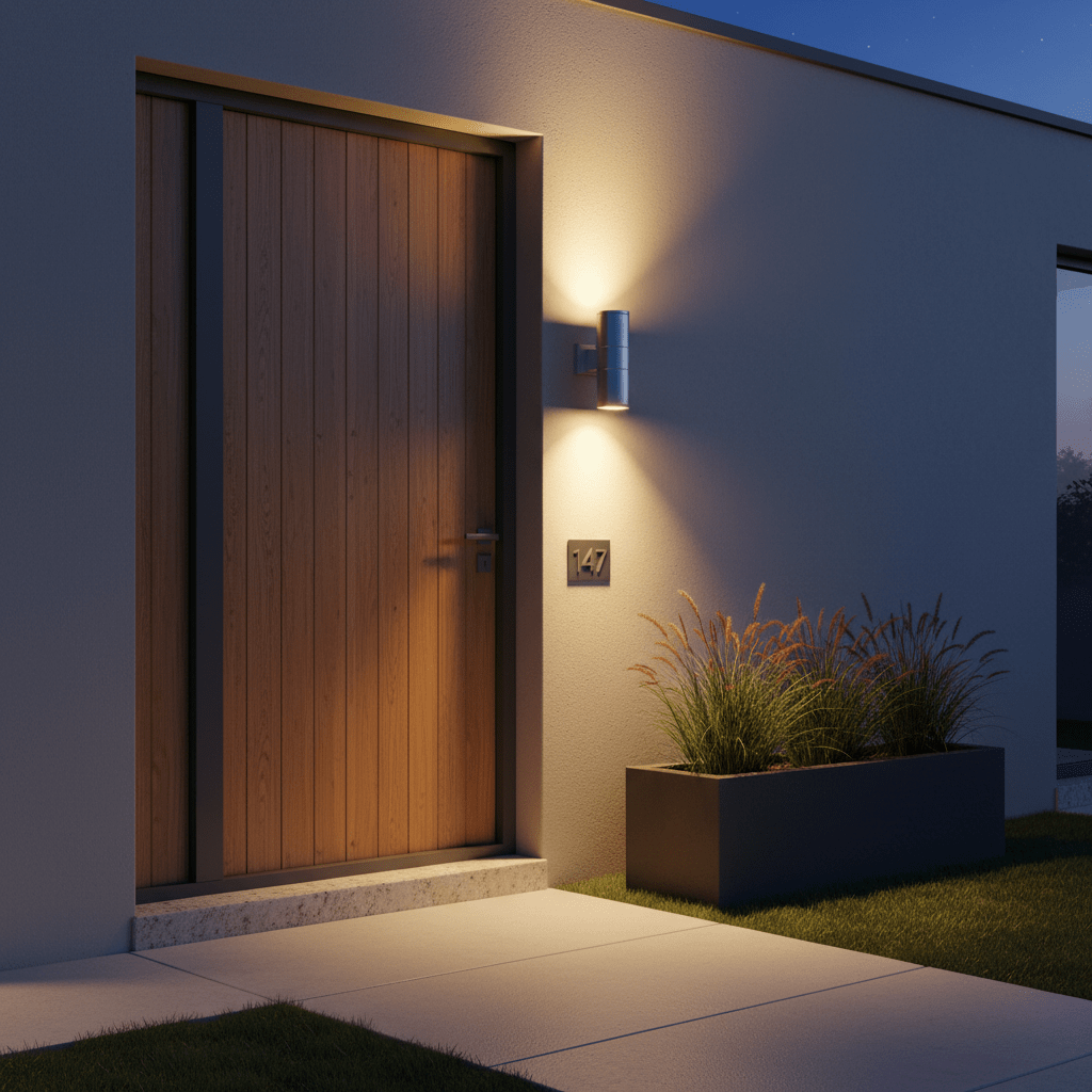 Round Up & Down Aluminium Outdoor Wall Light - additional product image