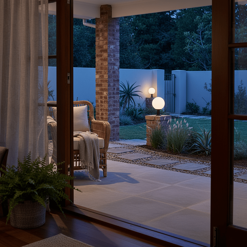 Round Opal Pillar Top Light