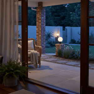 Round Opal Pillar Top Light