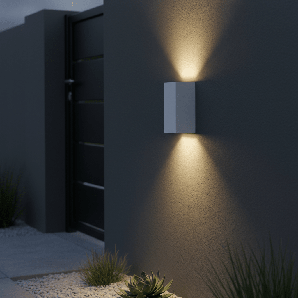 Square Up & Down Wall Light - Grey - additional product image