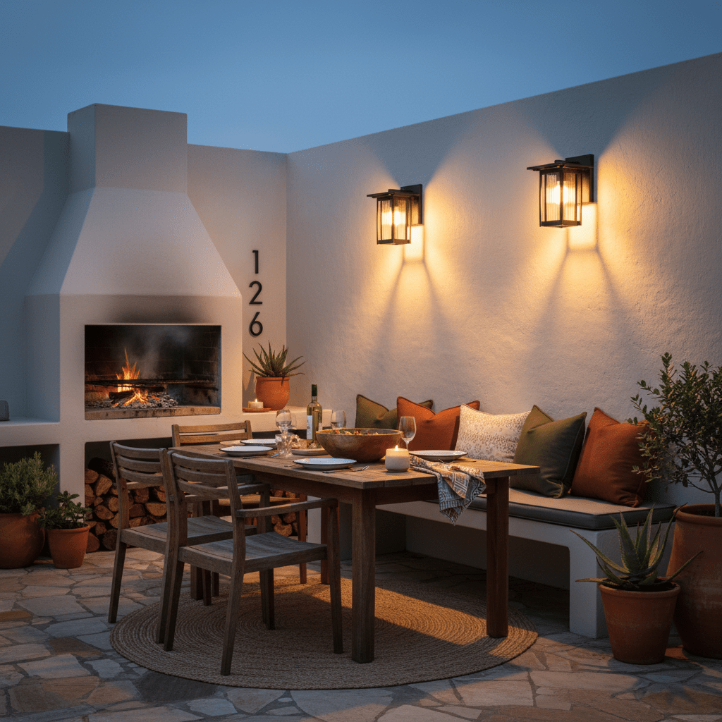 Down Facing Aluminium Lantern with Opaque Glass