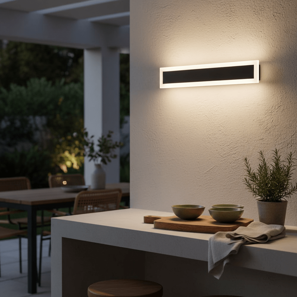 Linear Outdoor Short LED Wall Light