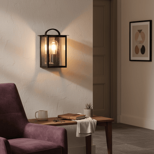 Frankfort Single Black & Gold Outdoor Wall Light